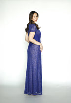 Blue Lace Full Gown