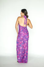 Purple Floral Maxi Dress