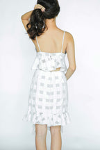 White Checkered Top and Skirt Co-ords