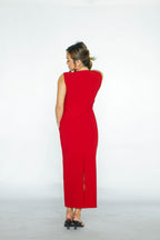 Red Maxi Shift Dress