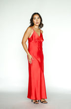 Red Satin Slip Dress