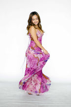 Purple Floral Maxi Dress