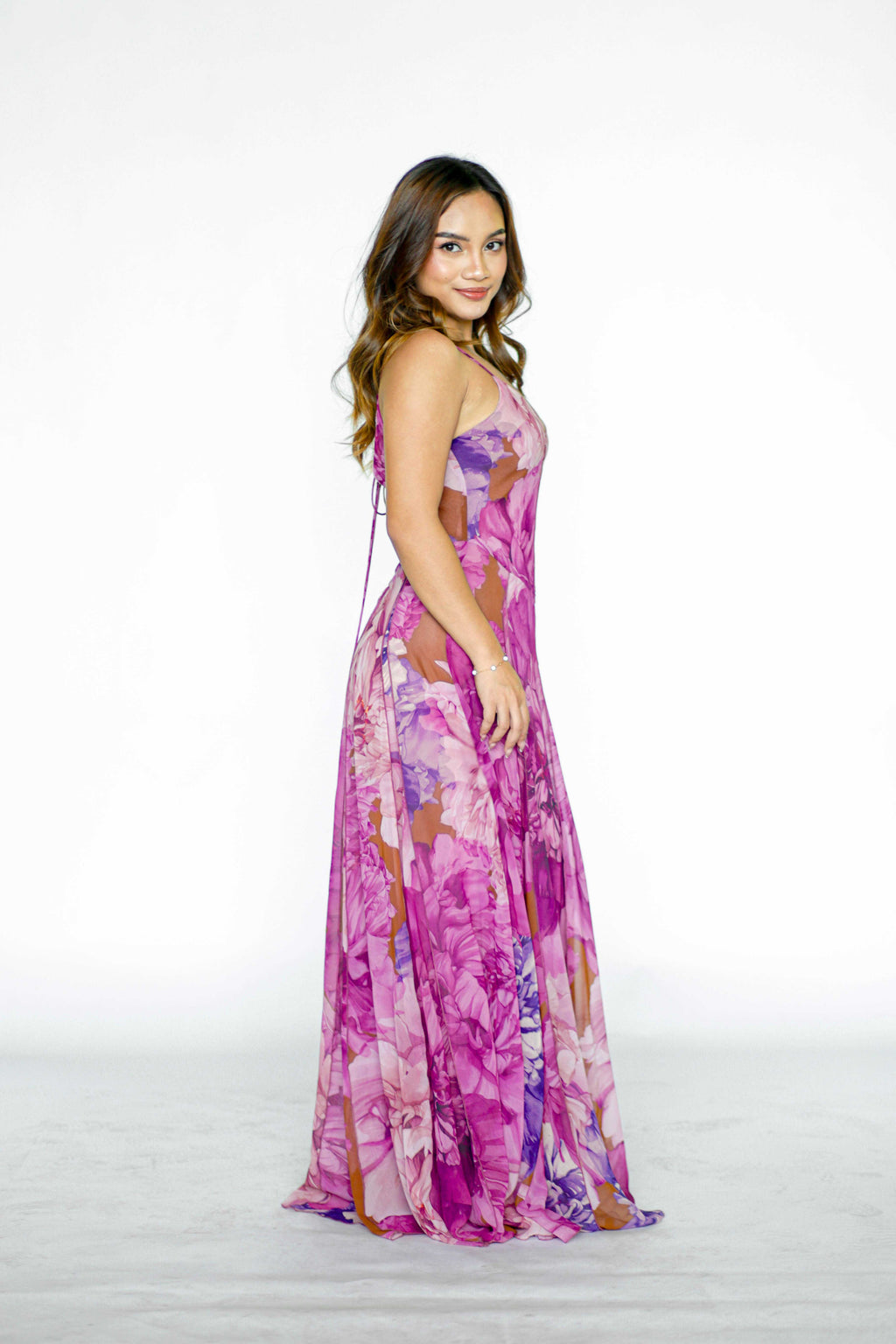 Purple Floral Maxi Dress