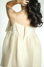 Off White Bow Mini Dress