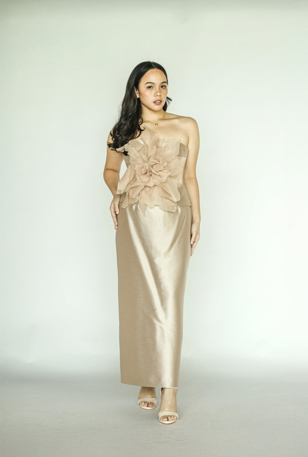 Champagne Bloom Top and Skirt Co-ord