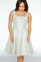 White Beaded Mini Reception Dress