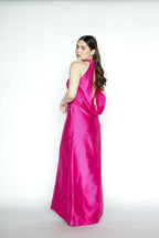 Fuschia Halter Maxi Dress