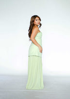 Mint Green Pleated Maxi Dress
