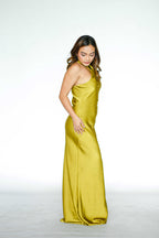 Olive Green Halter Maxi Dress