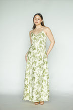Green Floral Maxi Dress