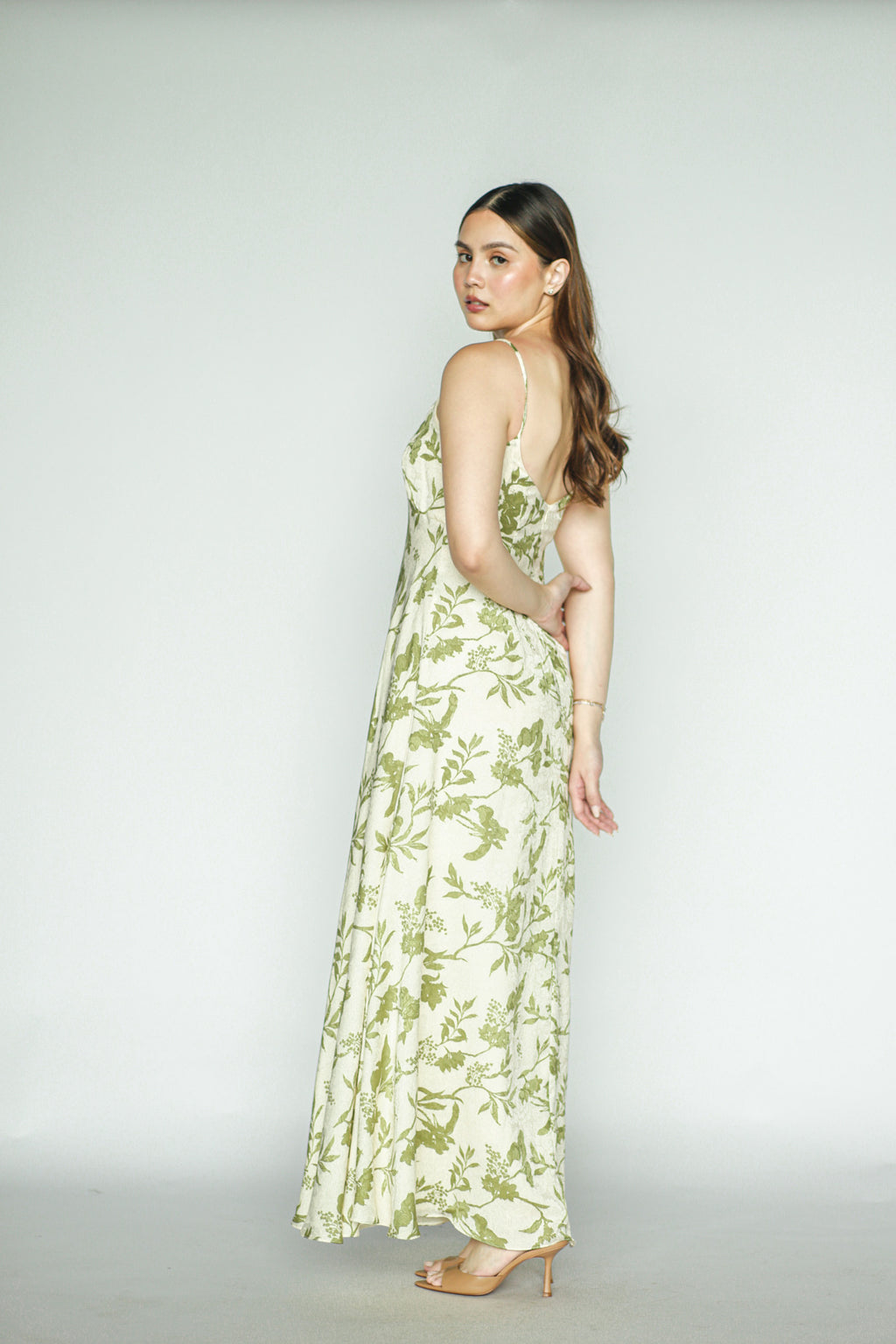 Green Floral Maxi Dress