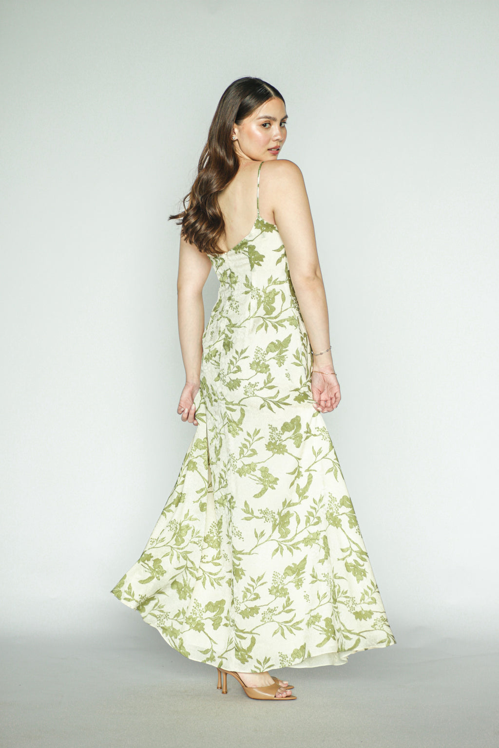 Green Floral Maxi Dress