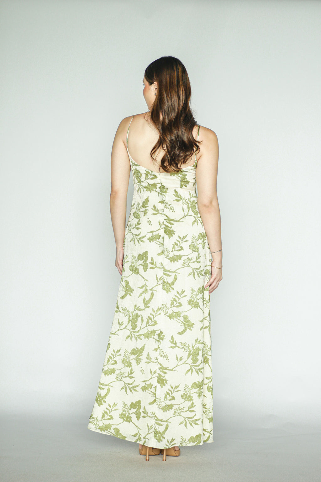 Green Floral Maxi Dress