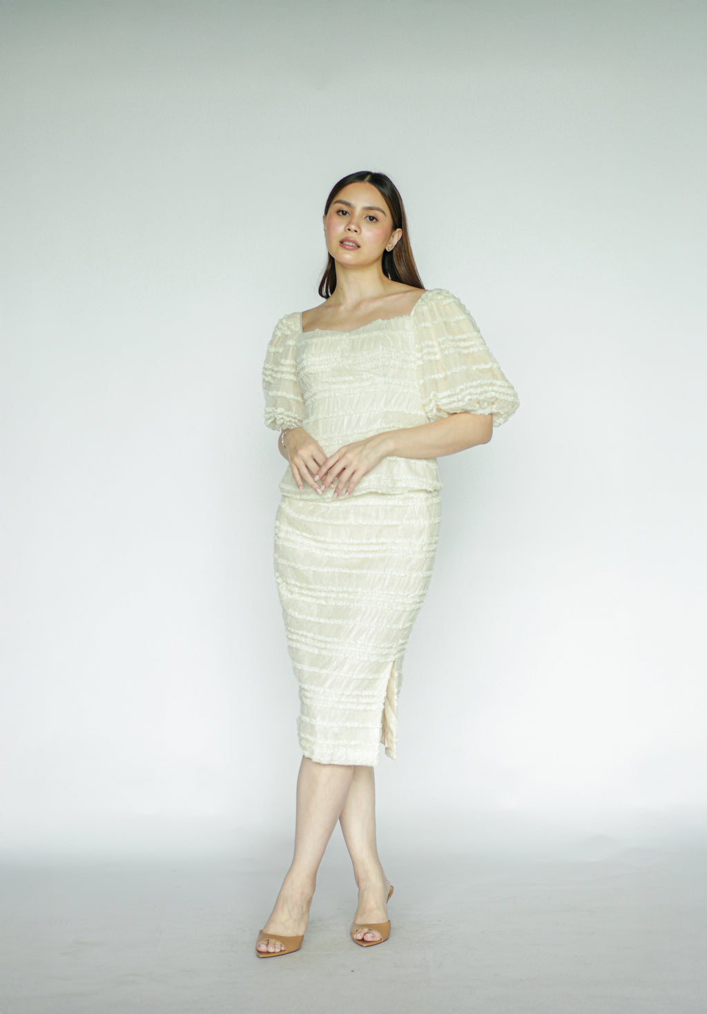 Off White Skirt and Top Co-ord