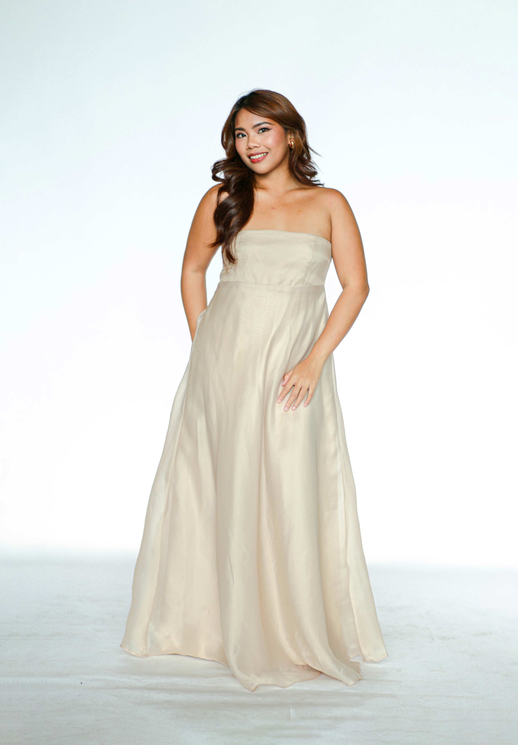 Tube Nude Maxi Dress