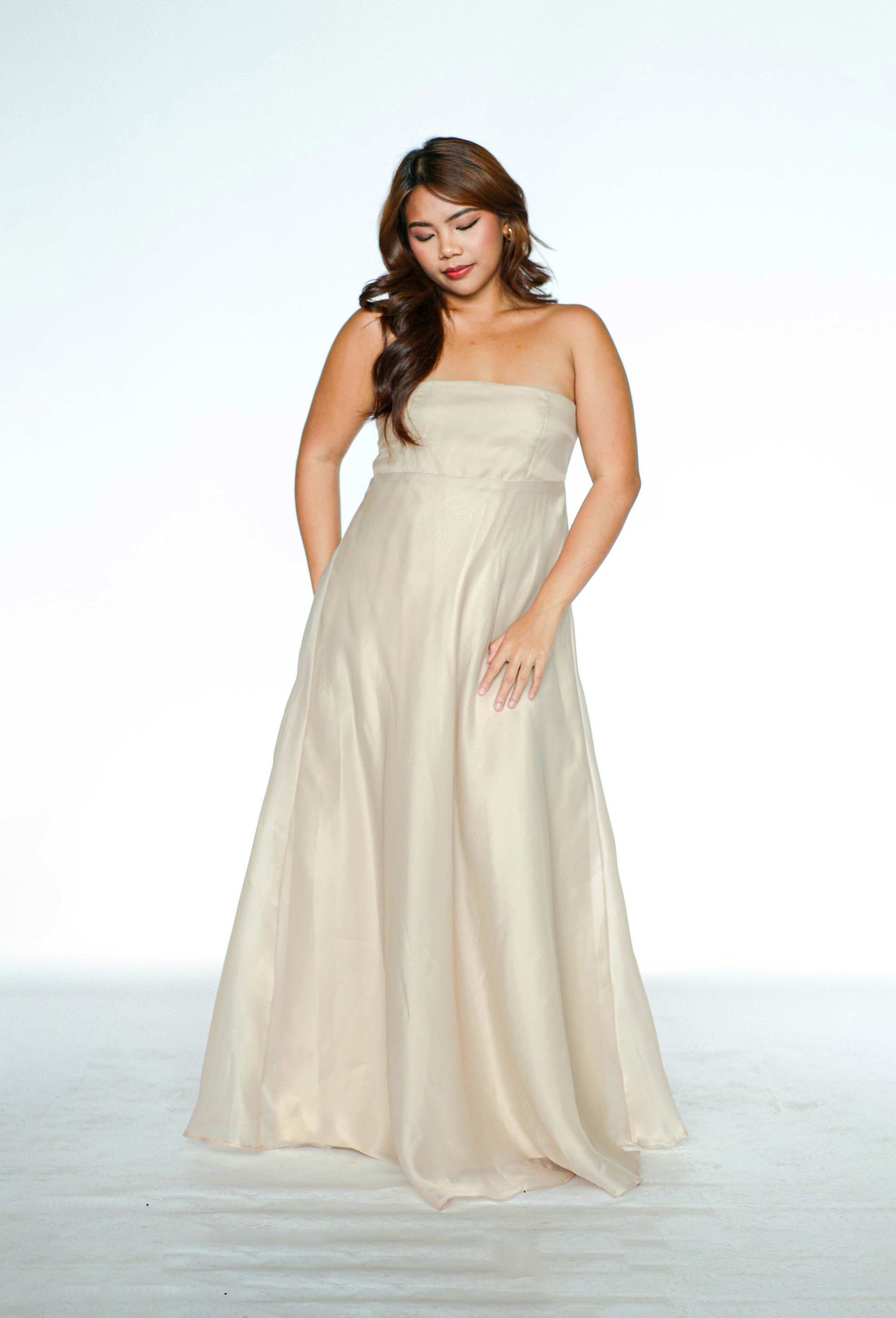 Tube Nude Maxi Dress