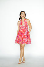 Printed Cotton Mini Dress