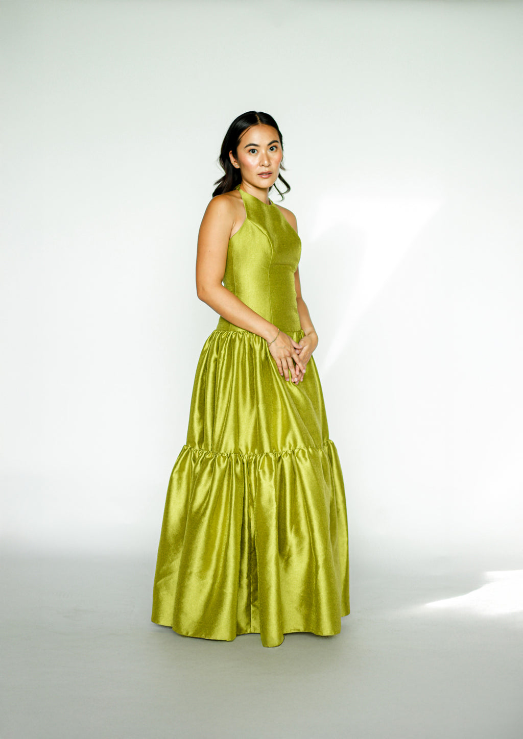 Apple Green Halter Ball Gown Found Studio Apple Green Halter Ball Gown Found Studio