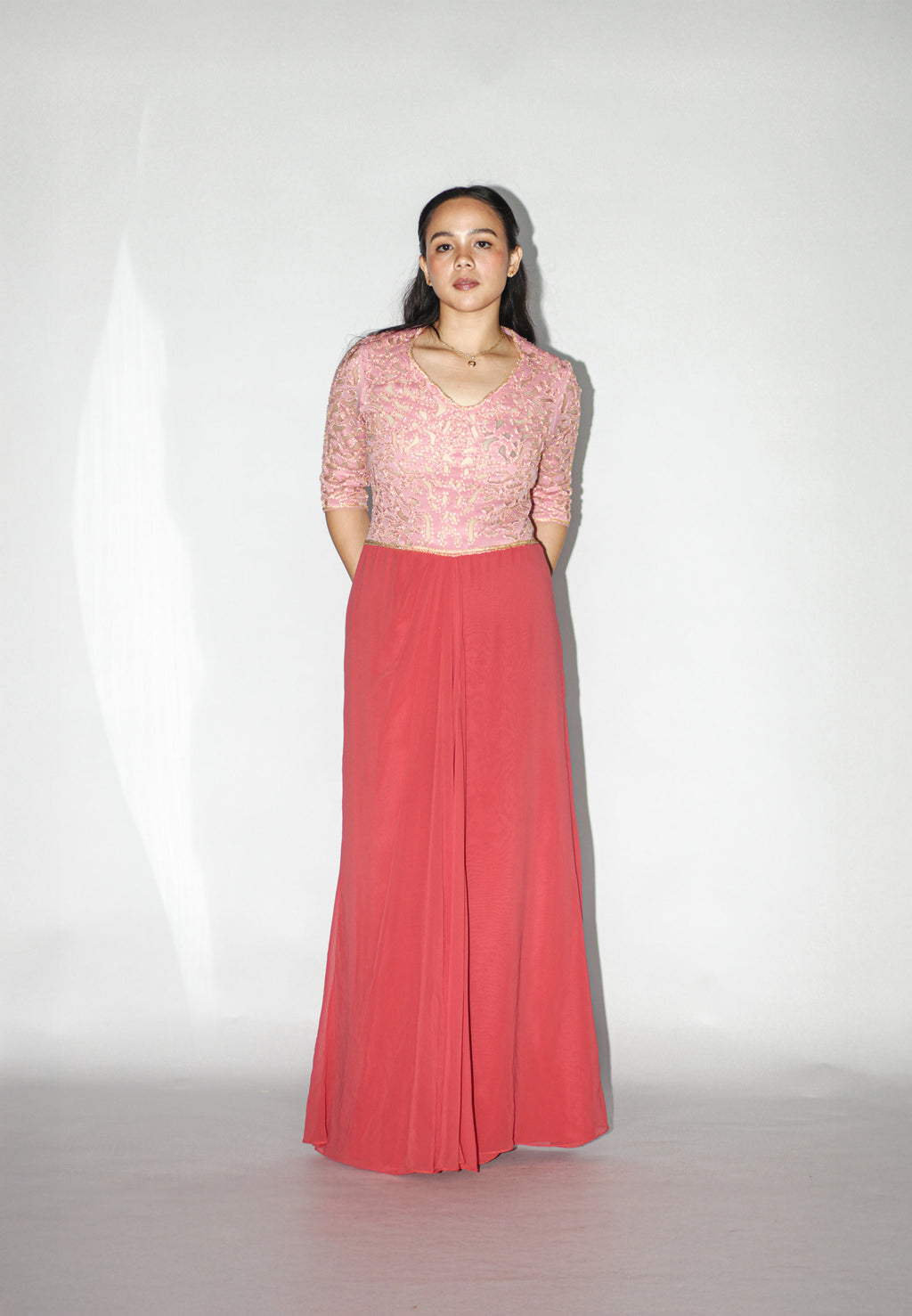 Rose Bloom Evening Gown