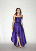 Violet Mini Dress With a Detachable Asymmetrical Skirt