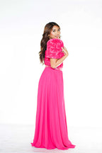 Fuschia Beaded Full Gown Filipiniana