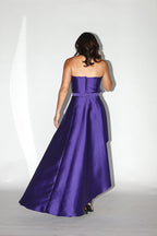 Violet Mini Dress With a Detachable Asymmetrical Skirt