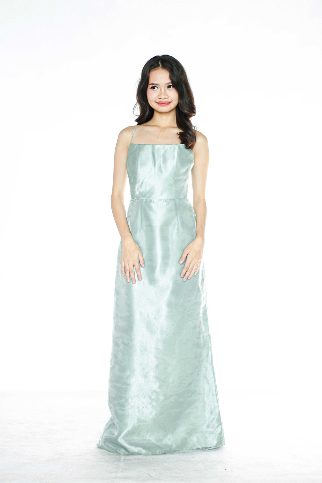 Sage Green Spaghetti Maxi Dress
