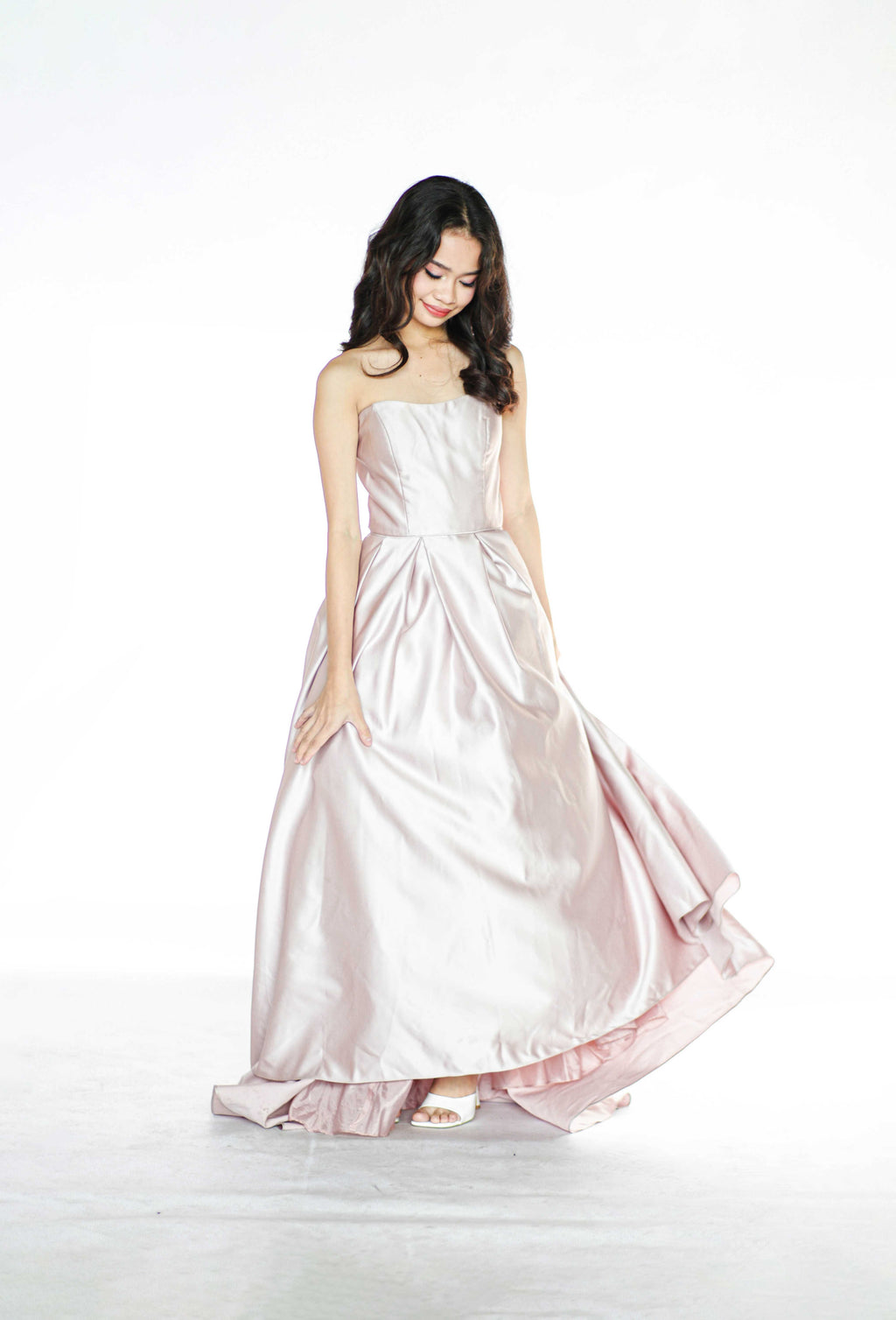 Light Pink Tube A-line Dress