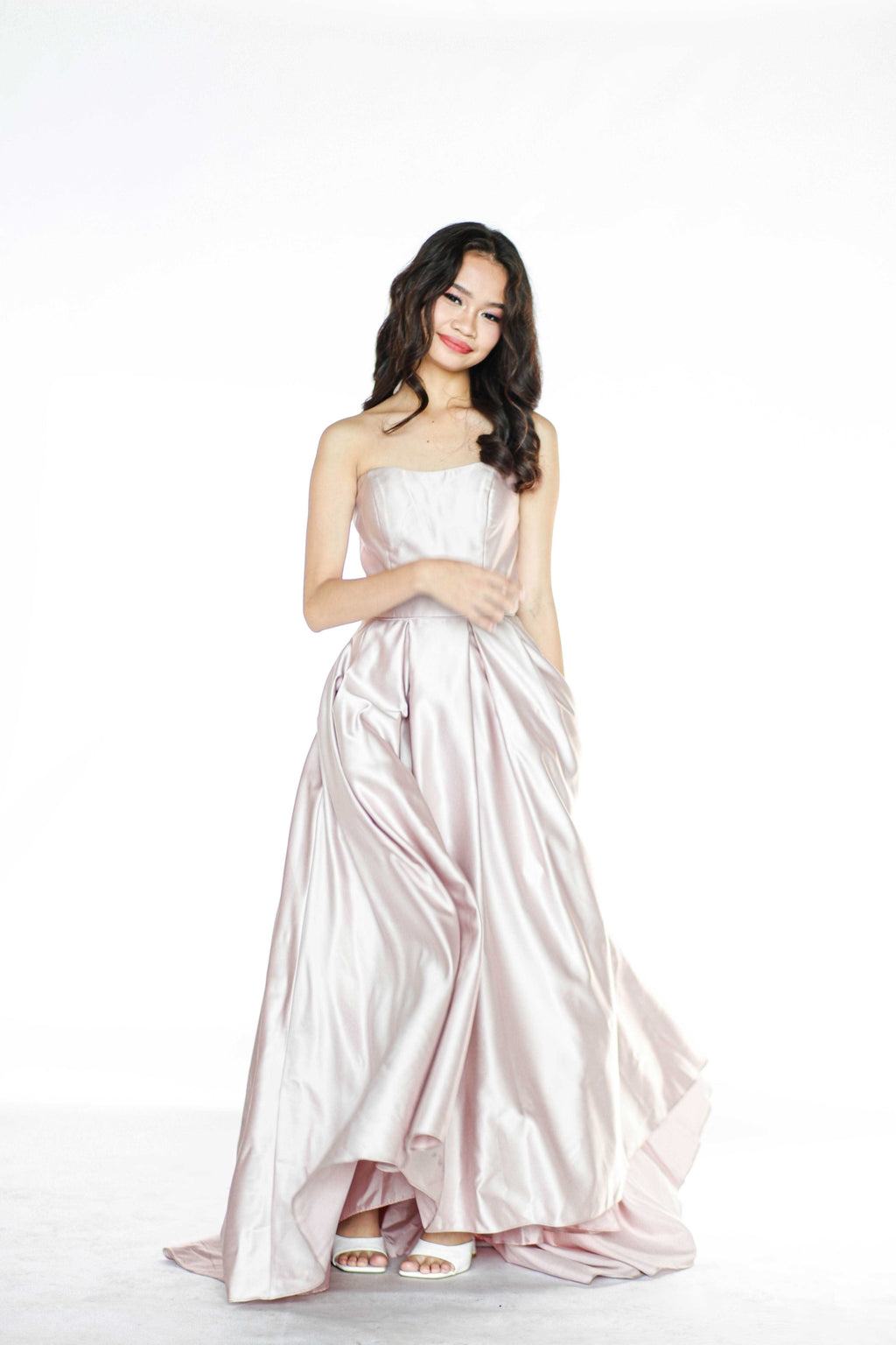 Light Pink Tube A-line Dress