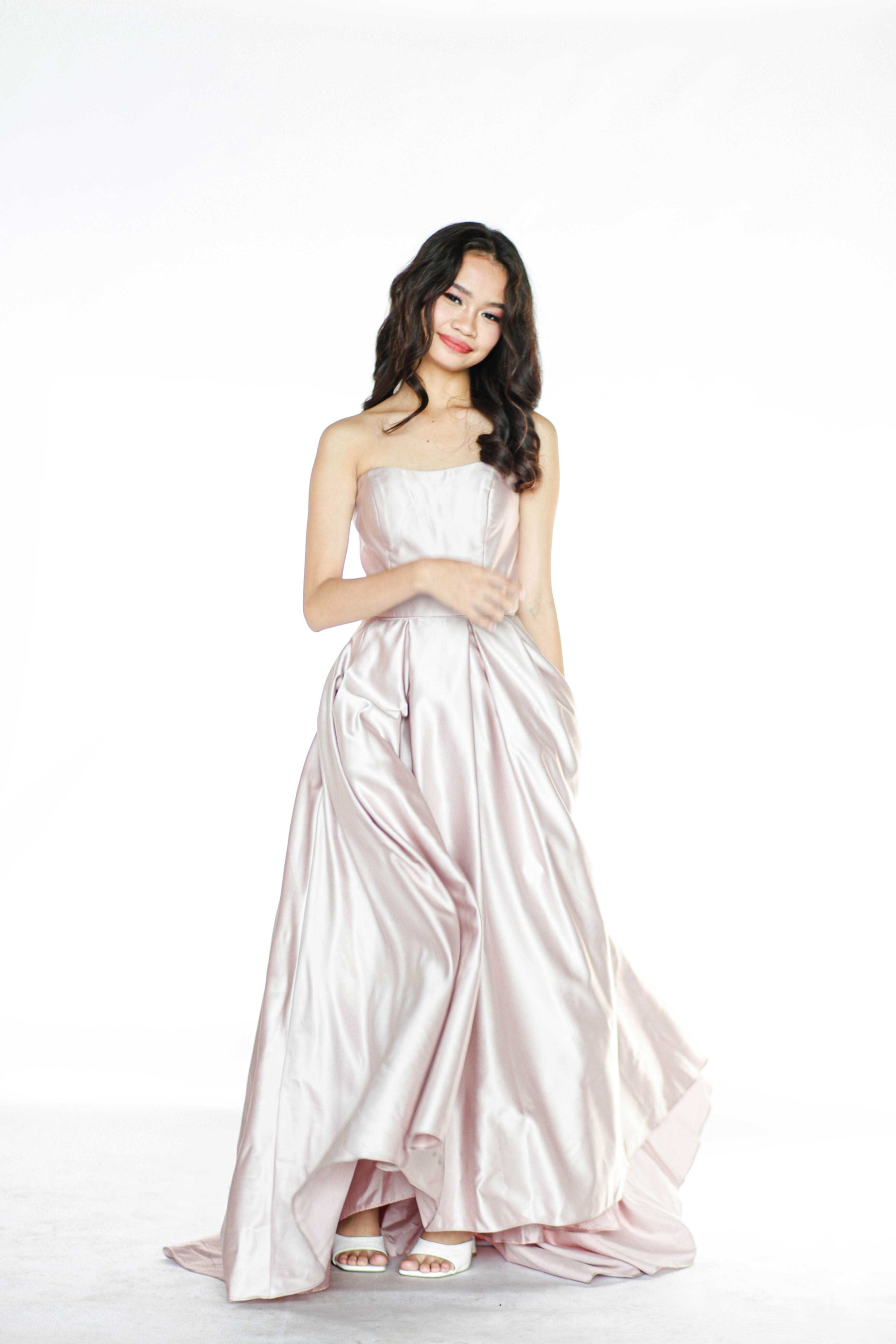 Light Pink Tube A-line Dress