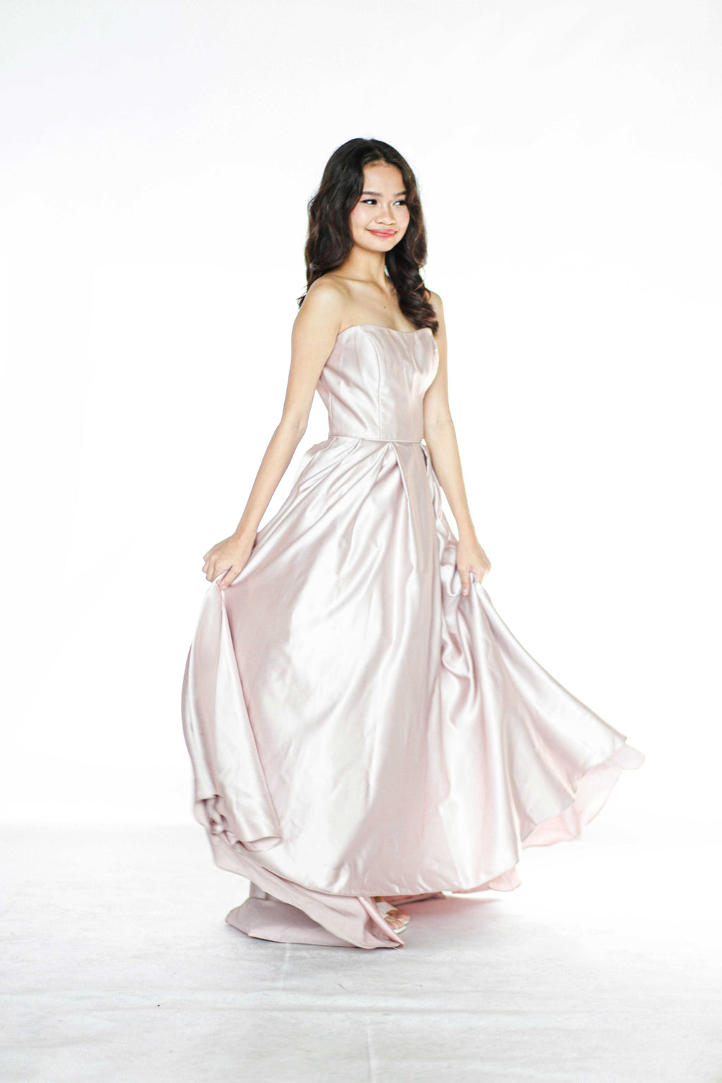 Light Pink Tube A-line Dress
