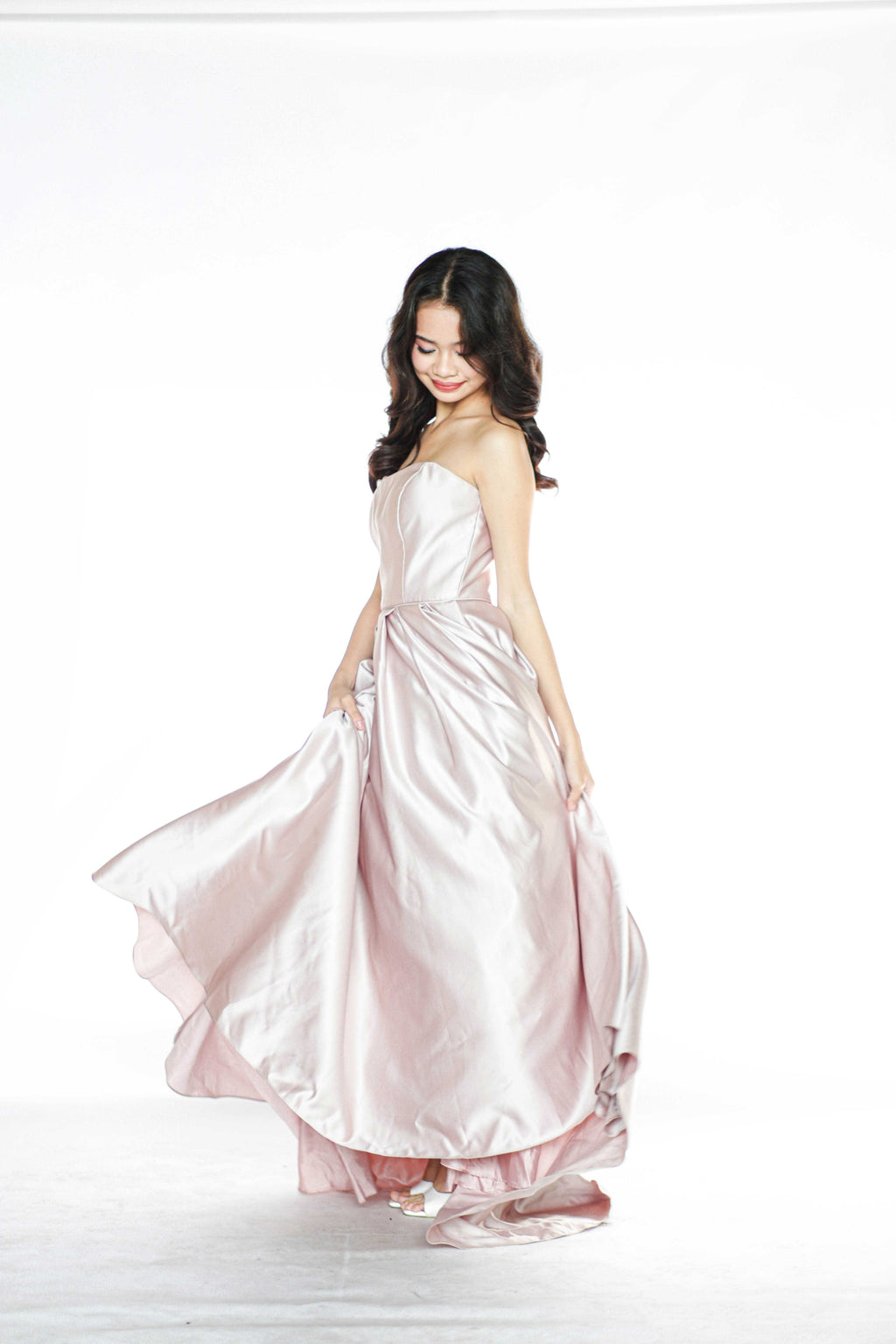 Light Pink Tube A-line Dress
