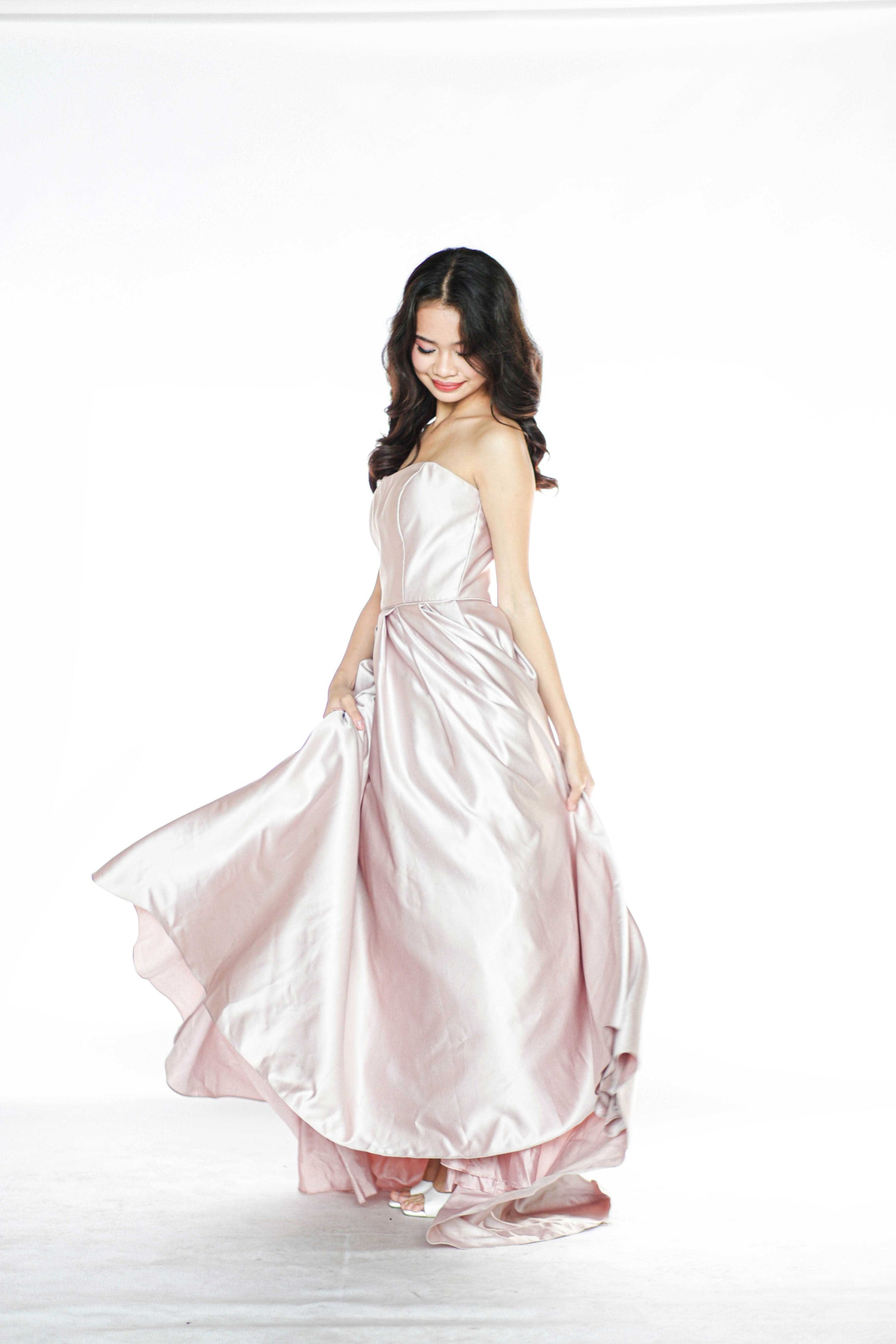 Light Pink Tube A-line Dress