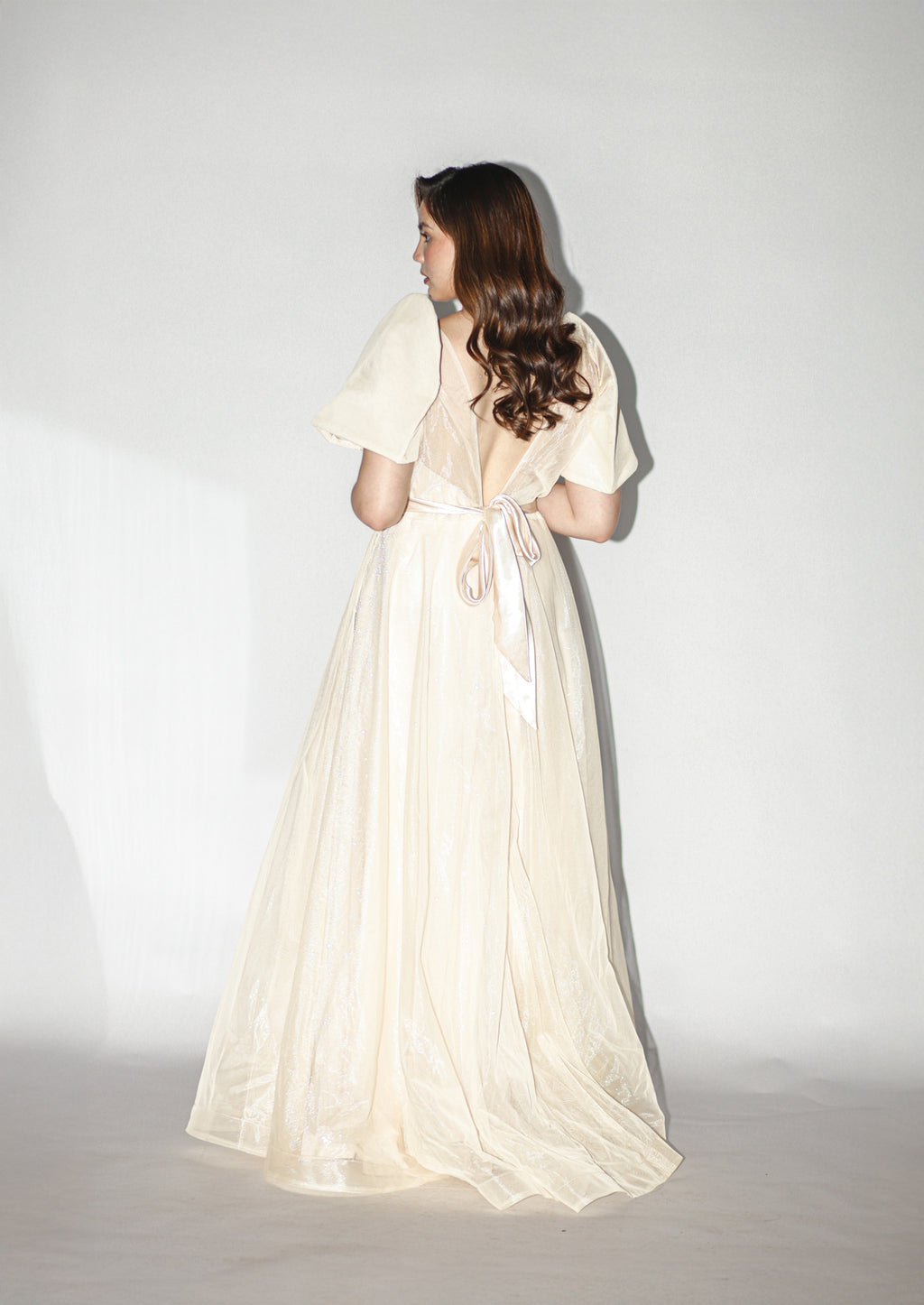 Cream Filipiniana Gown