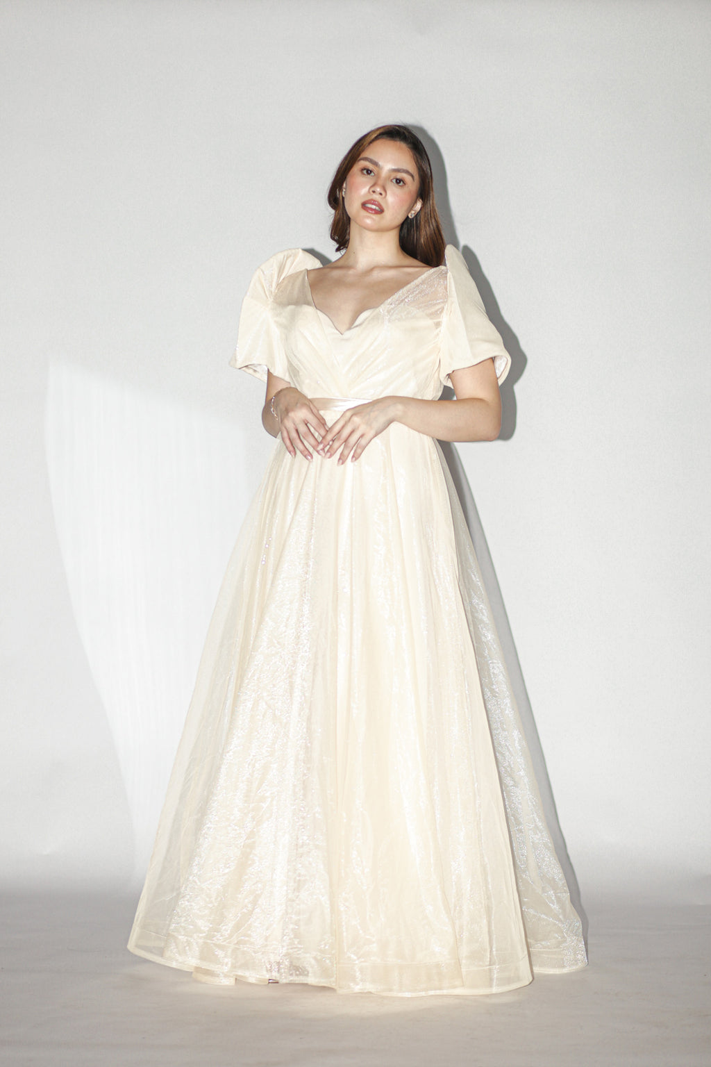 Cream Filipiniana Gown