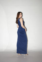 Asymmetrical Royal Blue Dress