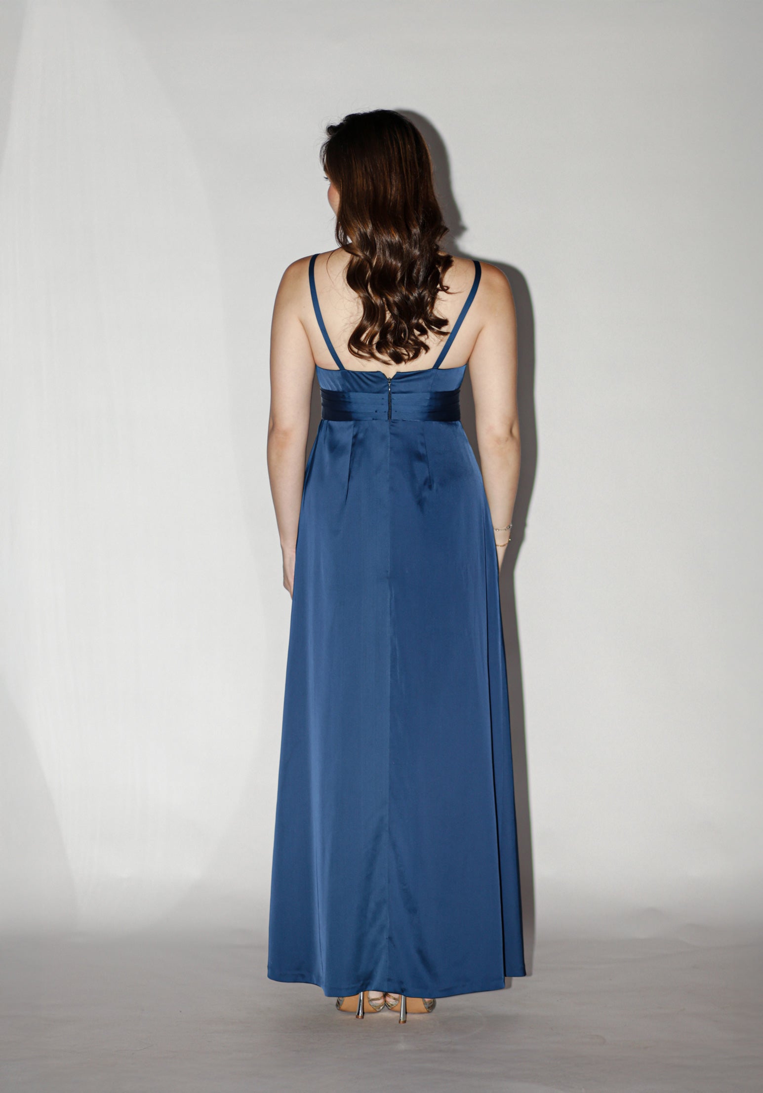 Royal Blue Sleeveless Maxi With Slit