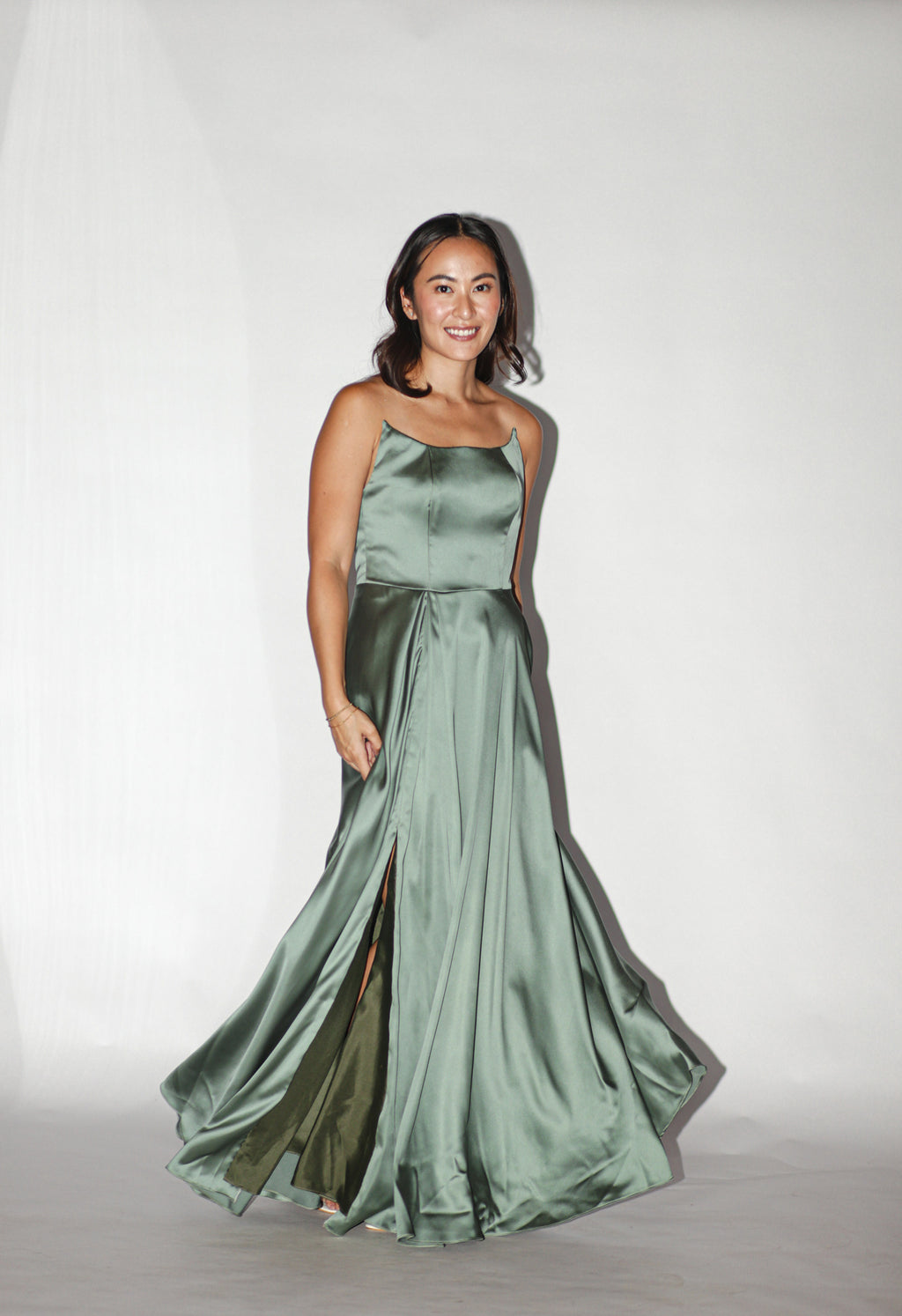 Moss Green Tube Gown