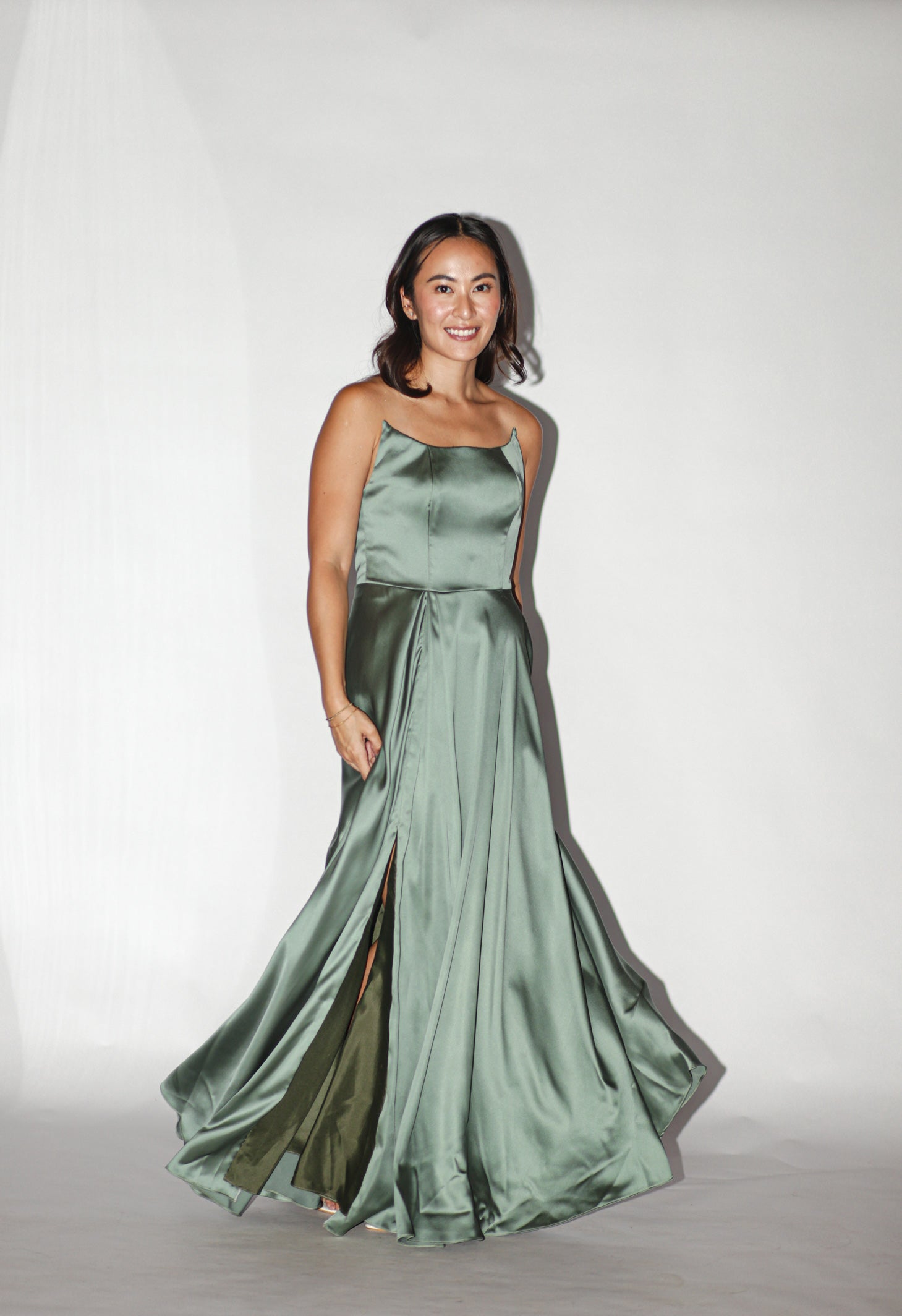 Moss Green Tube Gown