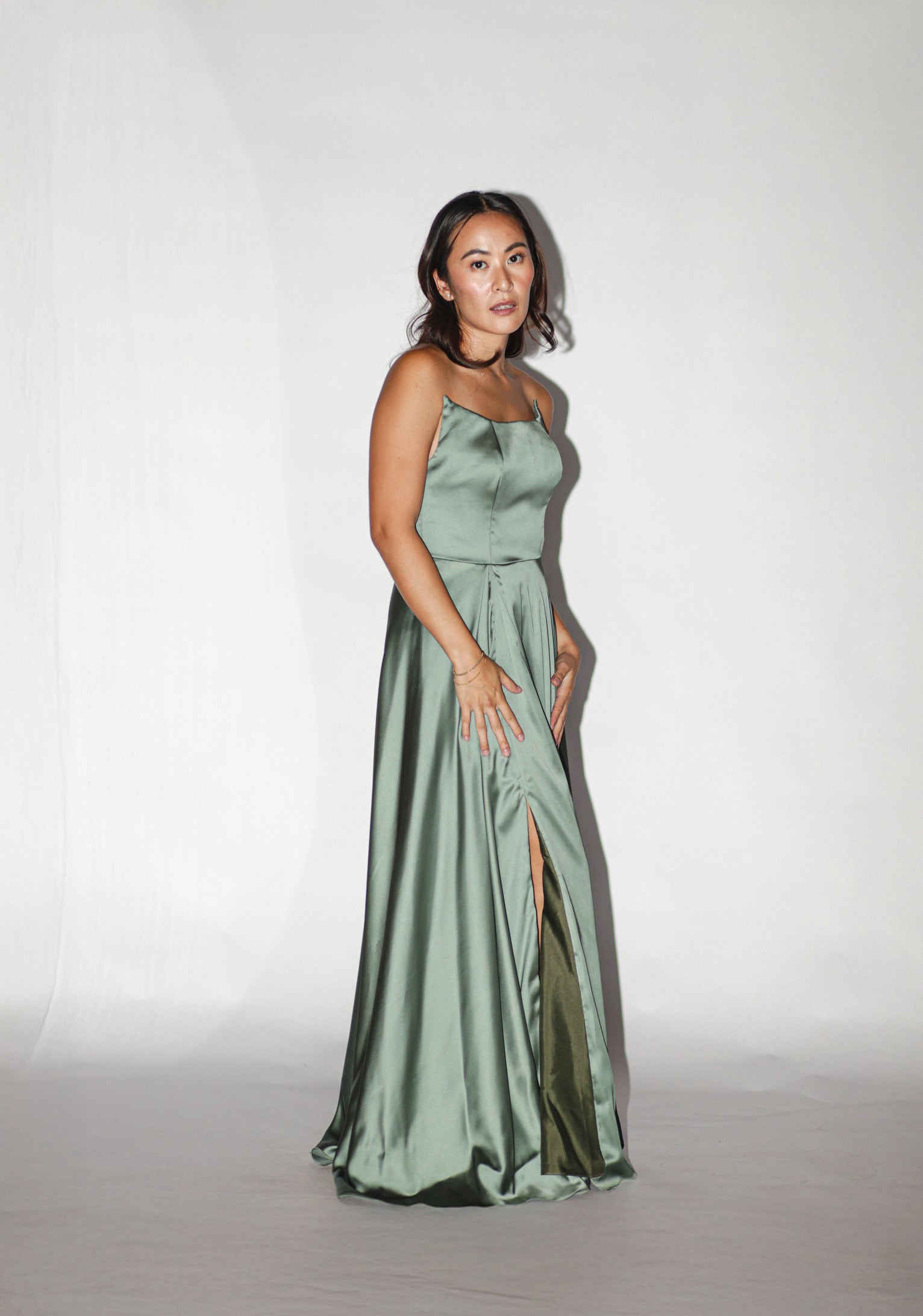 Moss Green Tube Gown