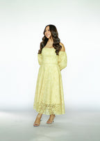 Two Piece Yellow Eyelet Co-ord