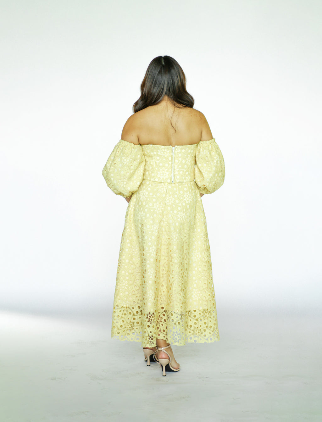 Two Piece Yellow Eyelet Co-ord