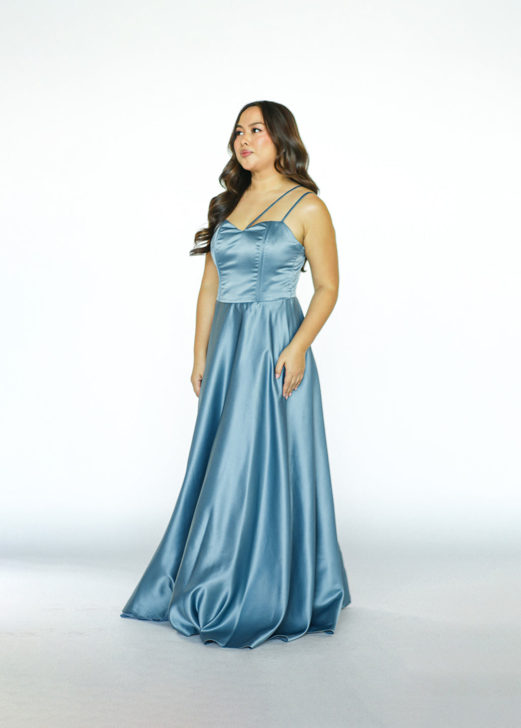 Dusty Blue Strappy Maxi Dress