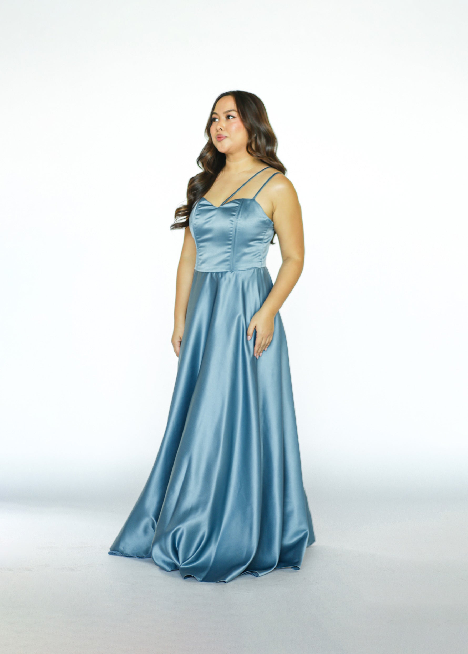 Dusty Blue Strappy Maxi Dress