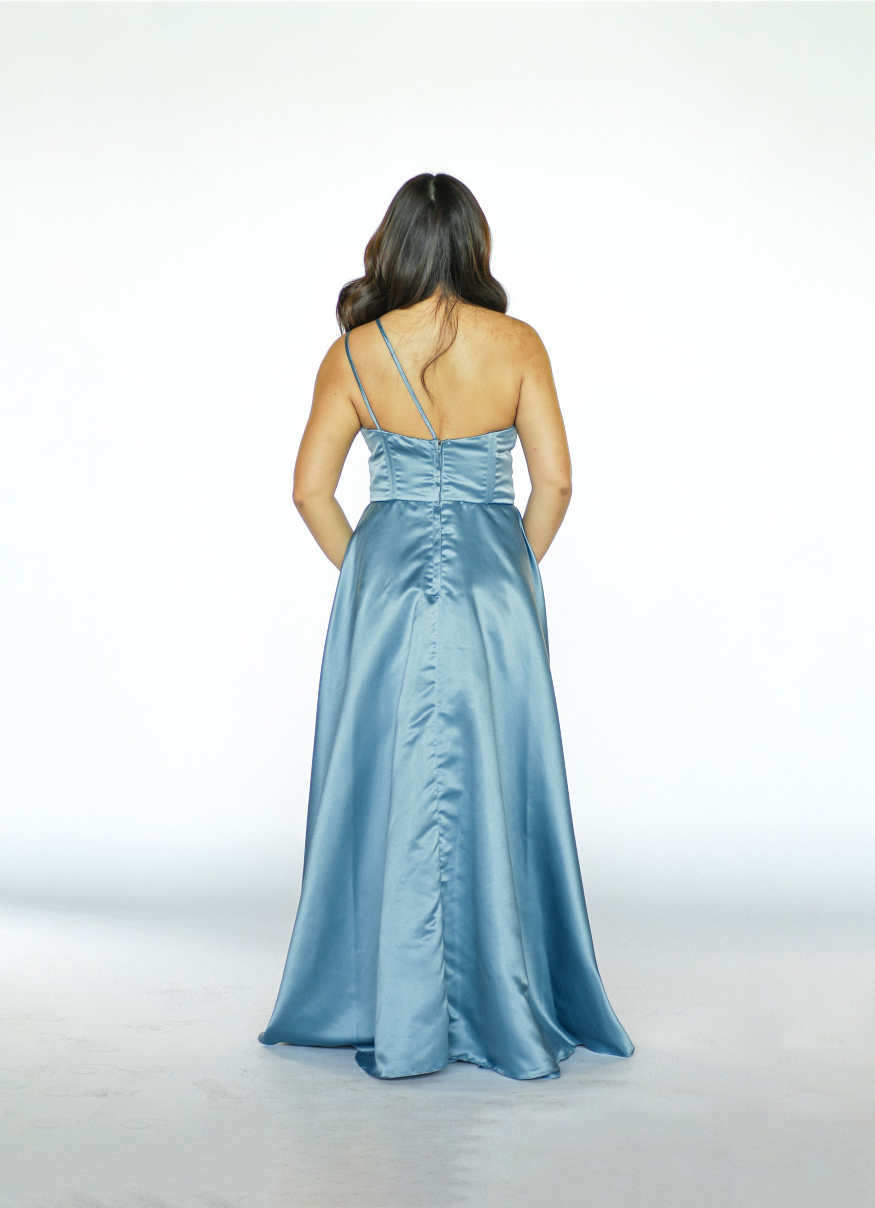 Dusty Blue Strappy Maxi Dress
