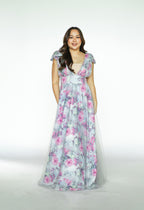 Floral Maxi Dress with Bow Detail