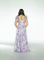 Floral Maxi Dress with Bow Detail