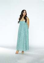 Seafoam Green Textured Midi Dress