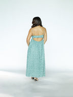 Seafoam Green Textured Midi Dress